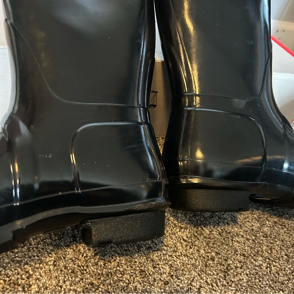Hunter Tall Black Glossy Boots - Picture 13 of 16